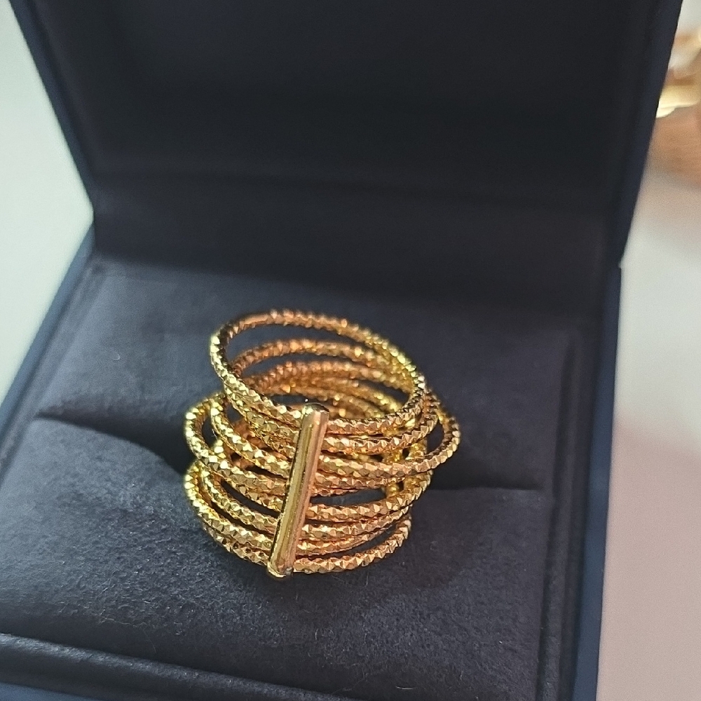 Elegant Gold-Tone Stacked Ring